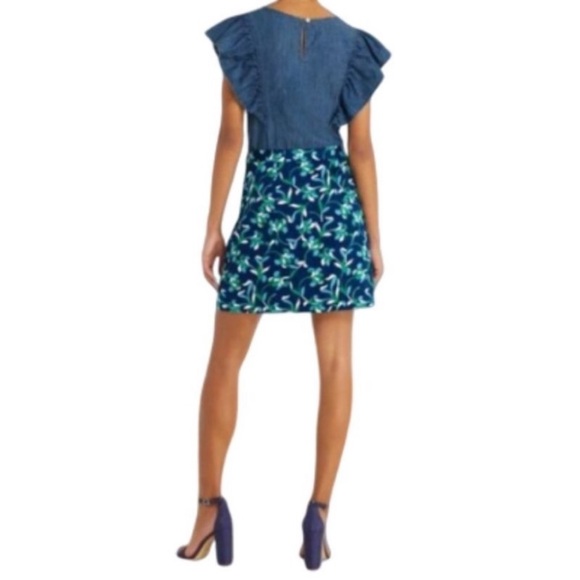 Draper James Floral A line Skirt Graceland Blue - Picture 4 of 11